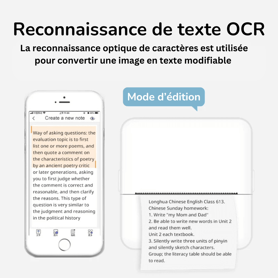 Mini-imprimante Thermique D'étiquettes Portable - InnoMonde