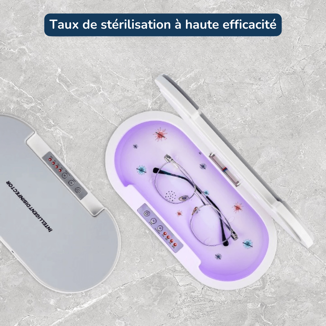 Boîte de Stérilisation UV Multifonction avec Diffuseur d'Arôme pour Téléphones, Bijoux et Objets Personnels - InnoMonde