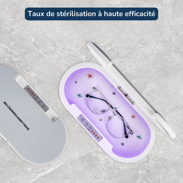 Boîte de Stérilisation UV Multifonction avec Diffuseur d'Arôme pour Téléphones, Bijoux et Objets Personnels - InnoMonde