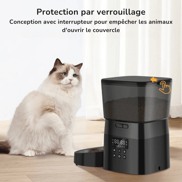 Distributeur Automatique de Croquettes 2L pour Chats et Chiens - InnoMonde