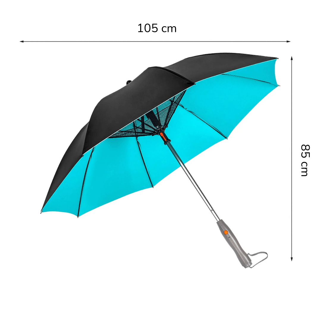 Parapluie avec Ventilateur et Brumisateur Intégré – Protection UV et Rafraîchissement Instantané - InnoMonde