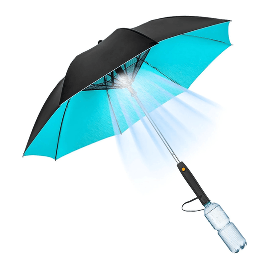 Parapluie avec Ventilateur et Brumisateur Intégré – Protection UV et Rafraîchissement Instantané - InnoMonde