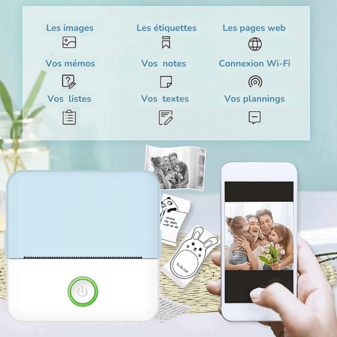 Mini-imprimante Thermique D'étiquettes Portable - InnoMonde