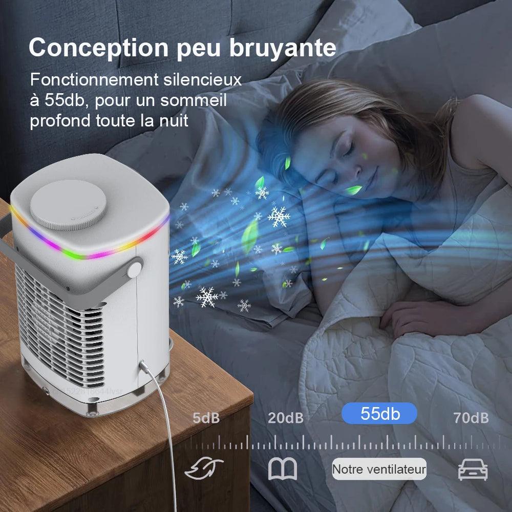 Mini Climatiseur Portable USB avec Ventilateur et Humidificateur - InnoMonde