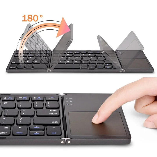 Clavier Pliable Sans Fil Bluetooth avec Pavé Tactile pour Windows, Android et iOS - InnoMonde