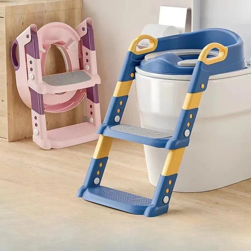 Échelle de Toilettes Pliable pour Enfants avec Repose-Pieds Ajustable - InnoMonde